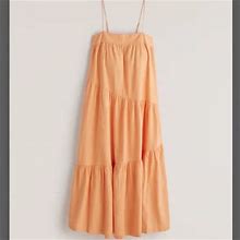 Abercrombie & Fitch Dresses | Abercrombie & Fitch Asymmetrical Tiered Maxi Dress Xs - Nwt | Color: Orange | Size: Xs
