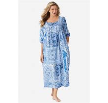 Plus Size Women's Print Lounger By Only Necessities In French Blue Bandana Patchwork (Size 2X)