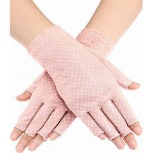 Maxdot Fingerless Gloves Non Slip UV Protection Driving Gloves Summer Outdoor Gloves For Women And Girls