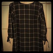 A New Day Dresses | Black And White Plaid Shift Dress | Color: Black | Size: Xs