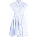 JNBY - Ruffled Fitted-Waist Cotton Dress - Women - Cotton - L - Blue