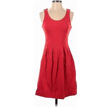 J.Crew Casual Dress: Red Dresses - Women's Size 4 Petite