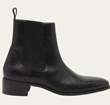 Tom Ford Men's Alec Leather Chelsea Boots, Black, Men's, 10D, Boots Chelsea Boots