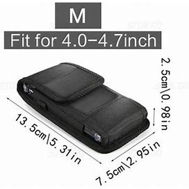 Vertical Nylon Cell Phone Belt Clip Holster Pouch,Black,Must-Have,Temu