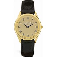 University Of Northern Colorado | Men's Gold Wristwatch With Black Leather Band | One Size