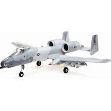 E-Flite RC Airplane A-10 Thunderbolt II Twin 64mm EDF BNF Basic Transmitter Battery And Charger Not Included With AS3X And Safe Select EFL011500
