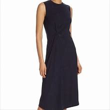 Vince Women's Side Twist Midi Dress, Item Vo81783507, Coastal Blue,