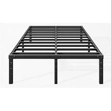 Hafenpo 14 Inch Queen Bed Frame - Sturdy Platform Bed Frame Metal Bed Frame No Box Spring Needed Heavy Duty Queen Size Bed Frame Easy Assembly