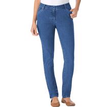 Plus Size Women's Stretch Slim Jean By Woman Within In Medium Stonewash (Size 14 W)