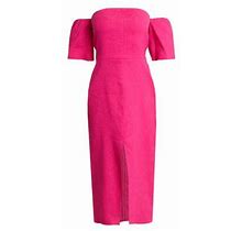 Isabel Marant Women's Stony Hemp Midi Dress - Fuchsia - Size 10