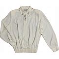 Vtg Alfred Dunner White Blouse Plus Embroider Button Dress Shirt Women 18