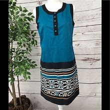 Loft Dresses | Ann Taylor Loft Sleeveless Cotton Dress | Color: Black/Blue | Size: 6