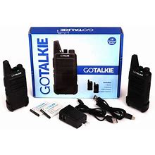 Gotalkie Two-Way Radios, Walkie Talkies With 16 Channels 2 FM Transceivers With Batteries, Chargers, And Holsters, Great For Adults & Kids