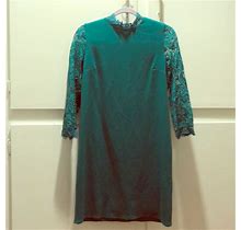 Charming Charlie Dresses | Lace Shift Dress | Color: Green | Size: S