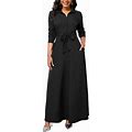 Laiyivic Womens Maxi Dresses Long Sleeve Floral Printed Casual V Neck Loose Party Dress Fall