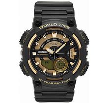 Casio Men's Telememo Analog-Digital Watch - AEQ110BW-9AVCF, Black
