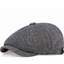 Men's Newsboy Flat Newsboy Hat,Dark Grey,Must-Have,Temu