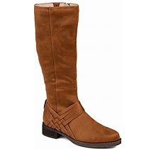 Journee Collection Meg Wide Calf Boot | Women's | Cognac | Size 5.5 | Boots