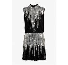 Balmain Embellished Jersey Mini Dress - Women - Black Dresses - FR 36