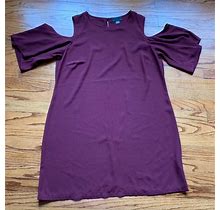 Attention Dresses | Attention Cold Shoulder Dress Sz Xl | Color: Purple/Red | Size: Xl