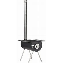 US Stove Company Caribou 1-Burner Wood Manual Stainless Steel Outdoor Stove In Black | CCS18