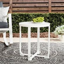 Asher Springs Outdoor Steel White Side Table