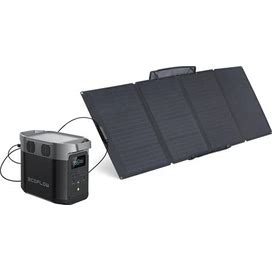 Ecoflow DELTA 2 With 400W SP 1800-Watt Portable Power Station (1 Solar Panel Included) In Black | DELTA2-400W
