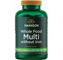 Swanson Multivitamins Whole Foods Formula Multi And Mineral Without Iron Tablet 90Ct