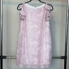 Loft Dresses | Ann Taylor "Loft" Petites Dress | Color: Purple/White | Size: 00P