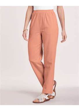 Blair Women's Crinkle Calcutta Cloth Pants - Orange - S - Misses