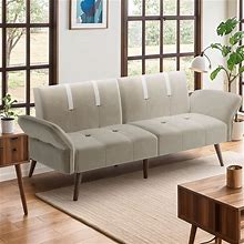 Shintenchi Futon Sofa Bed Modern Folding Sleeper Couch Bed For Living Room,Velvet Loveseat Sofa Couch Sofa Cama For Apartments Office Small Spaces,W