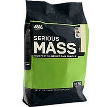 Optimum Nutrition Serious Mass High Protein Weight Gain Drink Mix (50G) - Vanilla Flavor - 12 Lb Powder, 16 Servings - Protein Blends - Weight Gainers