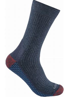 Carhartt Mens sc9230m Force Grid Midweight Crew Sock - Navy Heather X-Large