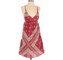 Converse One Star Womens S Dress Red Paisley Casual Dress W Deep V Halter Neck