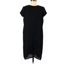 Dixie Casual Dress - Shift: Black Solid Dresses - Women's Size Medium
