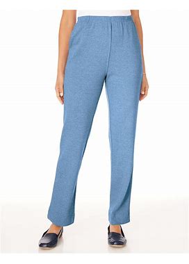 Blair Women's Essential Knit Pull-On Pants - Blue - P2XL - Petite