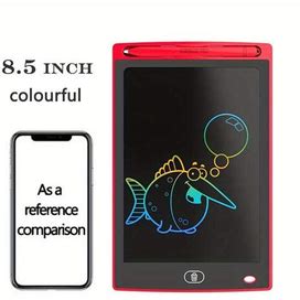 8.5 in LCD Drawing Tablet, Doodle Board For Children's Toys Painting Tools Electronics Writing Board Boy Kids Educational,Red,User-Friendly,By Temu