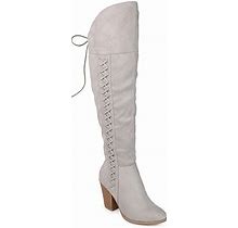 Journee Collection Spritz Overtheknee Boot | Women's | Grey | Size 5.5 | Boots