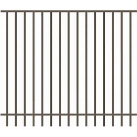 Superior Aluminum Series 7P Fence Panels 6 Foot X 48 Inch - Two-Line Flat Top - Dk. Bronze
