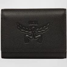 Mcm Laurel Small Trifold Wallet, Black, Women's, Small Leather Goods Wallets