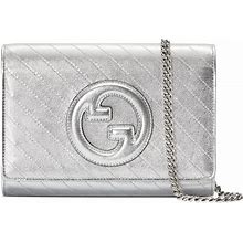 Gucci - Blondie Metallic Crossbody Bag - Women - Leather - One Size - Silver