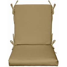 Rsh Dcor Indoor Outdoor Foam High Back Chair Cushion, Tan