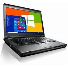 Used Lenovo Thinkpad T430 Laptop B Grade Intel i5 Dual Core Gen 3 8GB RAM 128Gb SSD Windows 10 Home 64 Bit