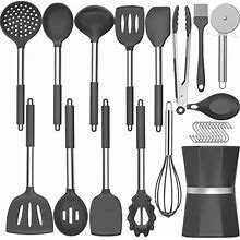 26 Pcs Kitchen Cooking Utensil Set, Umite Chef Silicone Kitchen Utensils With Stainless Steel Handle, Heat Resistant Kitchen Spatula Set For