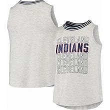 Girls Youth Justice Natural Cleveland Indians Repeat Baseball Tank Top