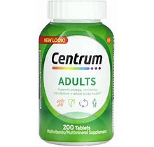 Centrum, Adults Multivitamins , 200 Tablets, CEM-45174