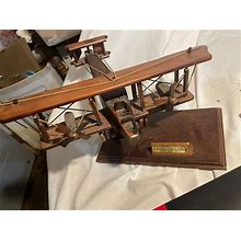 Vintage Handmade Wooden Airplane Model