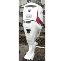 LOW HOUR 2013 150HP EVINRUDE ETEC 25" OUTBOARD MOTOR (NEW POWERHEAD INSTALLED)