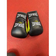 Everlast Powerlock Pro Fight Boxing Gloves 8 OZ BLACK /NEON GREEN 8Oz