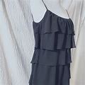 Loft Dresses | Ann Taylor Loft Tiered Ruffle Little Black Dress | Color: Black | Size: 0